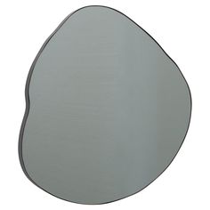 an oval shaped mirror on a white background