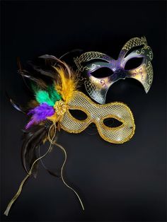 Mardi Gras Masks | Couples Jester, Party & Venetian Masks – Masquerade Store Couples Masquerade Masks, Purple Mask, Party Masks