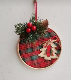 a christmas ornament hanging on the wall