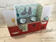 a card made with the stampin'up kitchen scene from marthan paper studio