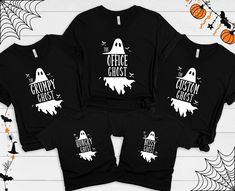 Get ready to be the hit of your Halloween events with these fun and festive shirts! Perfect for family gatherings, easy matching costumes, teacher outfits, or even a Halloween work party. Made with high-quality materials, you can choose from our spooky designs or add your own personal touch with a fun quote. ------ How To Place Your Order ------ 1. Review All Photos: Ensure you have looked over all the photos provided. 2. Select Size and Color: Choose your desired size and color. Note that the s Easy Matching Costumes, Fun Black Shirt With Custom Print, Fun Black Customizable Shirt, Family Matching Black Tops For Halloween, Funny Black Shirt With Custom Print, Customizable Black Halloween Top, Customizable Fun Black T-shirt, Black Long Sleeve T-shirt For Family Matching, Fun Black Customizable T-shirt