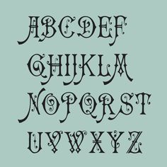 the upper and lower letters of an old fashioned font