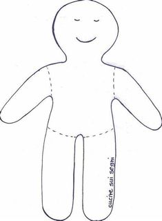 an outline drawing of a person's face and body, with one hand on his hip