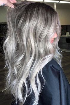 Grey Hair Inspiration, Cool Blonde Hair, Hair Gray