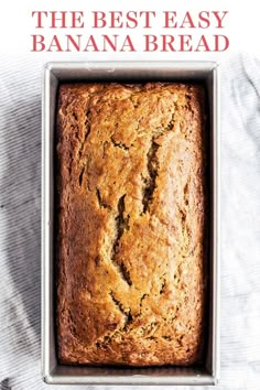 the best easy banana bread cookbook