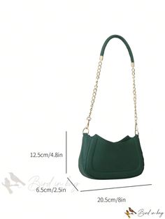 Bird in Bag - Fashionable Chain Hobo Bag Trendy Bags With Gold Chain, Chic Shoulder Bag With Chain Strap, Trendy Satchel Hobo Bag, Trendy Everyday Bags With Chain Strap, Modern Shoulder Bag With Chain Strap, Chic Shoulder Bag With Chain Strap For Daily Use, Chic Green Hobo Bag For Office, Trendy Clutch Shoulder Bag With Gold Chain, Trendy Chain Shoulder Bag Clutch