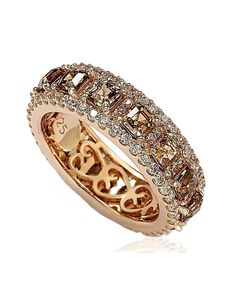 in stock Modern Eternity Band, Rose Champagne, Zirconia Rings, Eternity Band Ring, Creating Jewelry, Cubic Zirconia Rings, Rings Cool, Jewelry Organizer, Jewelry Online Shopping