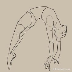 a drawing of a person doing a handstand