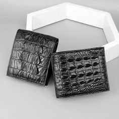 Product information: Applicable gender: male Material: crocodile skin Cover opening method: covered Pattern: solid color Color: black Dimension information: Packing list: Men's wallet * 1 Business Wallets With Crocodile Pattern, Business Wallets With Crocodile Pattern In Rectangular Shape, Rectangular Business Wallet With Crocodile Pattern, Business Wallet With Crocodile Pattern, Business Bifold Wallets With Crocodile Pattern, Black Leather Wallets With Crocodile Pattern, Black Leather Wallet With Crocodile Pattern, Men's Back, Back Bone