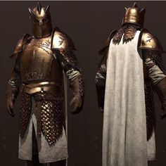 an image of two armors that are on display