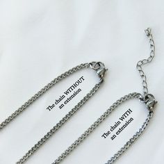 A simple, classy and shiny 3mm stainless steel chain that will not tarnish or rust over time, even when worn in the water. 💎Free shipping on all orders💎Waterproof and non-tarnish 💎Best Seller on Etsy 💎Packaging that is ready to offer as a gift💎Customizable chain length Wear it alone, layer it with other necklaces or add a pendant on it. If you are looking for a simple, classic chain, look no further! This is a perfect chain for daily wear. It is also a great chain to use if you already have Stainless Steel Cuban Link Cable Chain Jewelry, Gunmetal Box Chain Necklace As Gift, Gunmetal Box Chain Necklace Gift, Stainless Steel Cuban Link Necklace With Cable Chain, Minimalist Stainless Steel Cable Chain Necklace, Minimalist Stainless Steel Curb Chain Jewelry, Stainless Steel Curb Chain Necklace For Gift, Stainless Steel Curb Chain Necklace As Gift, Stainless Steel Curb Chain Necklace Gift