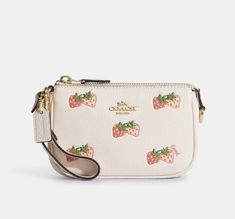 NWT coach Nolita 15 With Strawberry Print CB608. Condition is New with tags. Shipped with USPS Limited Edition Collection 100% Authentic Product Details Refined pebble leather Two credit card slots Zip-top closure, fabric lining Handle with 4 1/2" drop 6" (L) x 4" (H) x 1 1/2" (W) Style No. CB608 Price is firm Coach Strawberry, Coach Nolita, Expensive Purses, Pretty Tote Bags, Classy Purses, Inside My Bag, Louis Vuitton Capucines, Cute Wallets, Girly Bags