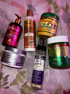 Afro Hair Care Aesthetic, Black Hair Care Products Aesthetic, Afro Hair Products Black Women, Hair Care Aesthetic Black Woman, Braiding Supplies, Black Hair Products, Hairstyle Products