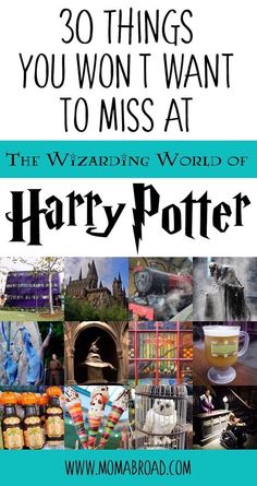 the wizarding world of harry potter is featured in this postcard from momaboa com