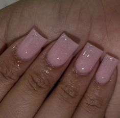 Shorties Pink Acrylic Nails, Jelly Pink Nails Short, Cute Baddie Short Acrylic Nails, Nail Designs Overlay, Professional Acrylic Nails For Work, Short Nails Ideas Nude, Short Nail Designs Nude, Short Square Pink Acrylic Nails, Nude Pink Short Nails