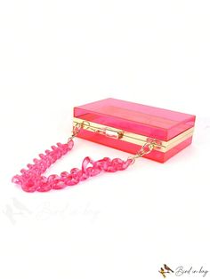 BirdinBag - Neon Pink Clip Top Mini Box Bag - Stylish and Compact Pink Clip, Mini Box, Pink Mini, Box Bag, Pink Bag, Neon Pink, Evening Bags, Bag Lady, Neon