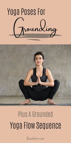 a woman is doing yoga poses for grounding