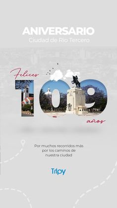 an advertisement for the 10th anniversary celebration of rio tecero, with images of people and