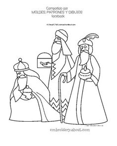 the three wise men are talking to each other in this nativity coloring page for kids