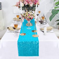 PRICES MAY VARY. Sequin Table Runner 12x72 Imported ★ PREMIUM SEQUIN TABLE RUNNER : 1 PACK 12x72-Inch Table Runner Sequin Aqua thanksgiving table runner glitter runner for wedding party decoration. ★ WELL WORKMANSHIP : Sequin Table Runner 12x72 made of 3mm round high density material sequins with mesh fabric backing . coffee table runner with finished edges avoid falling sequins . ★ GREAT FOR ALL PARTY DECOCATION : Table Runner Sequin Blue shine your birthday party photo booth, event dessert tab Teal Colour Palette, Birthday Party Photo Booth, Gold Sequin Table Runner, Coffee Table Runner, Turquoise Table, Gold Graduation Party, Christmas Wedding Decorations, Thanksgiving Table Runner, Sequin Table Runner