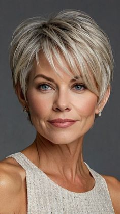 Stylish Short Hairstyles for Women Over 50 Caramel Blonde, Voluminous Hair, Short Hairstyles For Women, Short Hairstyles, Hair Goals, Hair Inspo, Over 50, Womens Hairstyles, Caramel