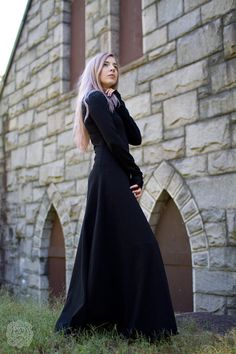 PLUS SIZE Gothic Dress Medieval Black Dress Witch Long Black Dress Long Sleeve, Madam Malkins, Faire Dress, Spooky Shoot, Witchy Wardrobe, Dress Medieval, Party Dresses Women, Plus Size Gothic, Goth Witch