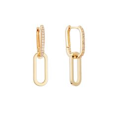 PRICES MAY VARY. Stylish Paperclip Design: These paperclip earrings feature a trendy paperclip design, adding a touch of uniqueness and charm to your ears. diamond Accents: Adorned with diamond accents, these double hoop link earrings shine brightly, showcasing your individual style and sophistication. Hypoallergenic Material: Crafted from hypoallergenic metal, these gold statement earrings are perfect for sensitive ears, ensuring comfortable wear without irritation. Versatile for Any Occasion: Gold Chain Link Earrings, Trendy Gifts For Women, Paperclip Earrings, Bride 2024, Chain Link Earrings, Gifts For Wedding, Gold Chain Earrings, Double Hoop Earrings, Statement Hoop Earrings