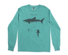 Whale Shark Anatomy Long Sleeve || Shark Shirt || Whale Shark T-shirt || Marine Biology || Science G Graphic Tee Long Sleeve Pre-shrunk Shirt, Long Sleeve Graphic Tee Shirt, Graphic Tee With Long Sleeves And Screen Print, Long Sleeve Graphic Tee With Screen Print, Fitted Long Sleeve Printed T-shirt, Unisex Long Sleeve Pre-shrunk T-shirt, Green Long Sleeve Screen Print T-shirt, Green Long Sleeve Shirt With Screen Print, Unisex Casual Long Sleeve Shirt