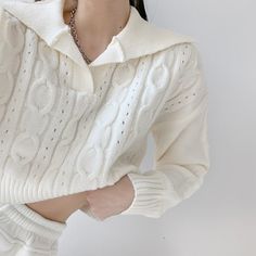 This is perfect for those who are looking for a clothing for a good price. It is fashionable, stylish, and it will look great on anyone who wears it. Do you wanahavit? White Textured Knit Casual Polo Sweater, Casual White Textured Knit Polo Sweater, Casual White Knit Top With Ribbed Collar, Textured Knit Long Sleeve Polo Sweater, Long Sleeve Knit Top With Ribbed Collar, White Polo Sweater For Spring, White Cable Knit Long Sleeve Polo Sweater, Casual Long Sleeve Knit Top With Ribbed Collar, White Knit Polo Sweater