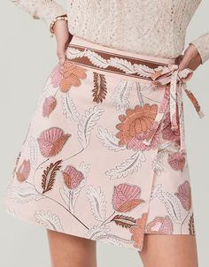 Matilda Bi-stretch Skirt 1859 Lighthouse Floral Stitch from Spartina 449 Engineer Prints, Soft Pattern, Stretchy Skirt, Spartina 449, Stretch Skirt, Comfort Style, Tie Belt, Comfortable Fashion, Matilda