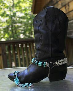 Diy Boots, Boot Decor, Boho Leather Jewelry, Cowboy Boot Purse, Boot Covers