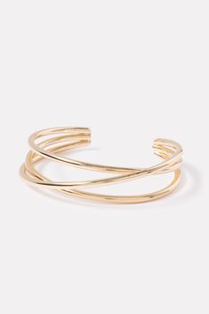 Perfect with any day-to-night look, this open cuff bracelet by EVEREVE features a chic crossover design in 14k gold plating. Cuff Bracelet Gold, Open Cuff Bracelet, Gold Bracelet Cuff, Night Looks, Bracelet Gold, Fitness Training, Gold Plating, Cuff Bracelet, Crossover