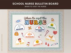 the school nurse bulletin board is on display