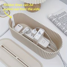 there is an apple charger in the shape of a boat