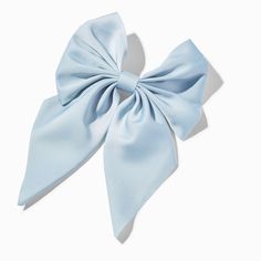 Light Blue Satin Bow Barrette Hair Clip Satin Hair Bow, Blue Hair Bows, Blue Hair Accessories, Light Blue Hair, Piercing Kit, Bow Light, Bow Barrette, Hair Bow Clip, Light Blue Top