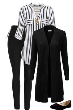 Black And White Striped Shirt, Autumn Chic, Summer Work Outfits, Chill Outfits, Casual Work Outfits, Work Outfits Women, Work Wardrobe, Professional Outfits