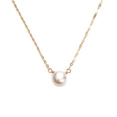 The pearl necklace is made with a single freshwater pearl, the traditional birthstone of June. Perfect for a night out or an overall a classy look, the dainty pearl necklace is made from a hand selected pearl and crafted with care in our San Francisco studio. Available with 14k gold, gold fill and sterling silver chains.DETAILS- Set with genuine Pearl- Pearl size: approximately 5 mm by 5 mm- Made in gold filled, sterling silver or 14k solid gold- Adjustable chain 14" - 16", 16" - 18" or single s Dainty Pearl Necklace, Jewelry Design Studio, Silver Chains, Gold Pearl Necklace, The Pearl, June Birth Stone, Pearl Size, Birthstone Necklace, Gold Gold