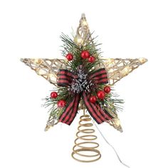 a christmas star decoration with lights and decorations