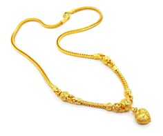 PRICES MAY VARY. Heart 22K 23K 24K THAI BAHT YELLOW GP GOLD Necklace Jewelry Women All gold plated jewelry was sent directly to us from the manufacturer in Bangkok This Unique Jewelry Is Bronze Coated With Pure Gold Looks Just Like Solid Gold This purity (96.5%) is simply unavailable in the Western World Sourced by us in Bangkok, Thailand. Approx weight 33 Grams Length 20 inch Womens Cuff Bracelets, Yellow Necklace, Real Gold Jewelry, Gold Jewelry Stores, Wedding Jewellery Collection, Western World, Gold Jewelry Necklace, Gold Charm Necklace, 18k Gold Jewelry