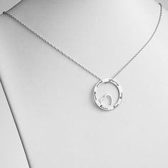 Family Name Open Circle with Heart Necklace   Sometimes minimal is more. Personalize this single circle and heart necklace with up to six names, and you've got a go-to, family-friendly accessory.  Design Information      Circular drop has room for family names     Small heart hugged inside of circle   Good to Know      Engrave from 2 to 6 names, up to 12 letters per name; 1st letter capitalized per name only. Personalized Round Pendant Heart Necklace For Everyday, Elegant Personalized Round Pendant Heart Necklace, Personalized Silver Heart Necklace With Round Pendant, Personalized Heart-shaped Name Necklace, Heart-shaped Name Necklace As Personalized Gift, Diamond Solitaire Pendant, Floating Diamond Necklace, Accessory Design, Heart Necklace Diamond