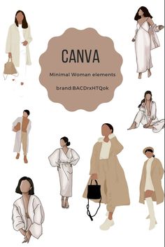 an image of women in white outfits with the words canva above them and below it