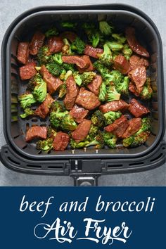 Beef And Broccoli Beef Abd Broccoli, Air Fryer Beef, Air Fryer Recipes Beef, Beef And Broccoli Recipe, Elimination Diet Recipes, Steak And Broccoli, Sticky Sauce, Veggie Side Dish Recipes, Air Fryer Steak