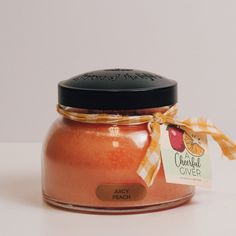 Juicy Peach Scented Candle - 22 oz, Double Wick, Mama Jar Strong Scented Candles, Georgia Peaches, Homemade Scented Candles, Juicy Peach, Aroma Candle, Scented Candle, Peaches, Melon, Candle Jars