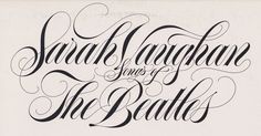 some type of calligraphy that is in black and white with the words san francisco show of the beatles on it