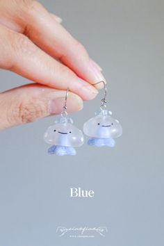 Happy Face Jellyfish Dangle Earrings Cute Jewelry in Silver Gold - Etsy Translucent Jellyfish, Painted Jellyfish, Jellyfish Earrings, Princeton Nj, Whimsical Accessories, Earrings Cute, Hand Shapes, Air Bubbles, Happy Face