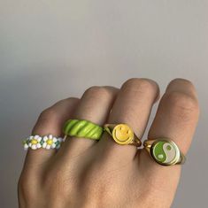 Flash Sale 40% Off Hippie Elegante, Estilo Madison Beer, Aesthetic Rings, Summer Rings, Vibe Check, Indie Jewelry, Pear Ring, Jewels Rings, Dope Jewelry