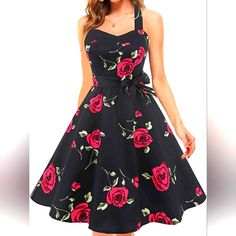 Fitted Red Dresses With Sashes, Red Fitted Dress With Sashes, Fitted Black Dress With Sashes, Fitted Summer Dresses With Sashes, Friend House, Womens Summer Dress, Plus Size Vestidos, Rockabilly Dresses, Dress Sleeve Length