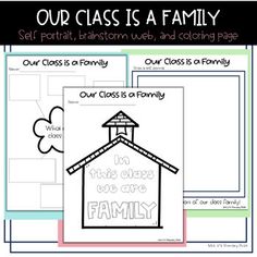 our class is a family booklet with four pages