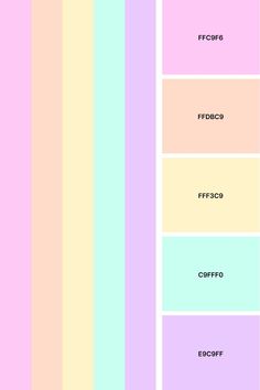 the color scheme for different types of colors