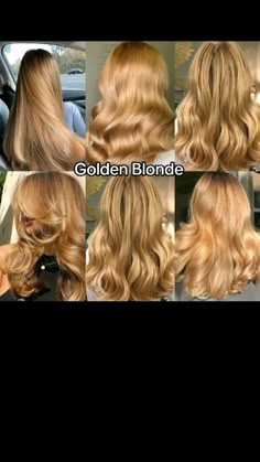 Honey Vs Golden Blonde, Golden Blonde With Dimension, Winter Golden Blonde Hair, Golden Blonde Hair Extensions, Blonde Asian Hair, Gold Blonde Hair, Hair Dye Shades, Long Golden Blonde Hair Aesthetic, Warm Blonde Hair